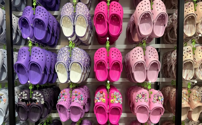 Rows of Crocs inside a Las Vegas retail store. Source: Shutterstock/Robert Way