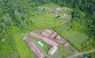 An aerial view of the Awak Mas camp.