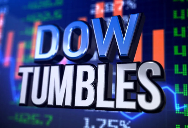 U.S. stock markets sour, Dow Jones dives 749 points