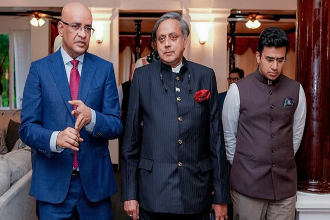 Tharoor, Surya take India's zero-tolerance message on terror to Guyana's VP Bharrat Jagdeo