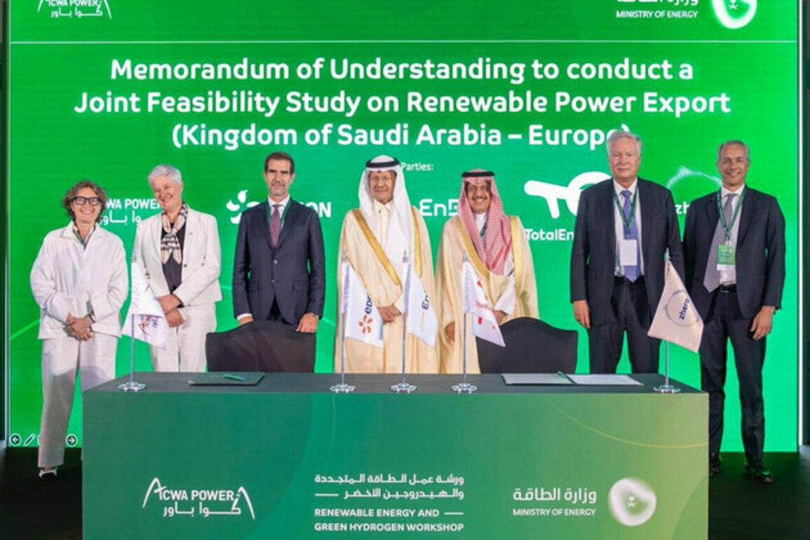 Saudi Arabia signs agreements for green hydrogen, power exports to Europe