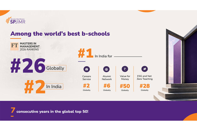 SPJIMR rises to #26 globally and ranks #2 in India in FT Masters in Management 2026 ranking
