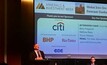  Barry Fitzgerald speaking at this year's Global Iron Ore & Steel Forecast Conference in Perth.