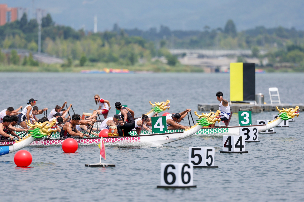 (SP)CHINA-CHENGDU-THE WORLD GAMES 2025-DRAGON BOAT-10-SEATER 200M-SEMIFINALS (CN)