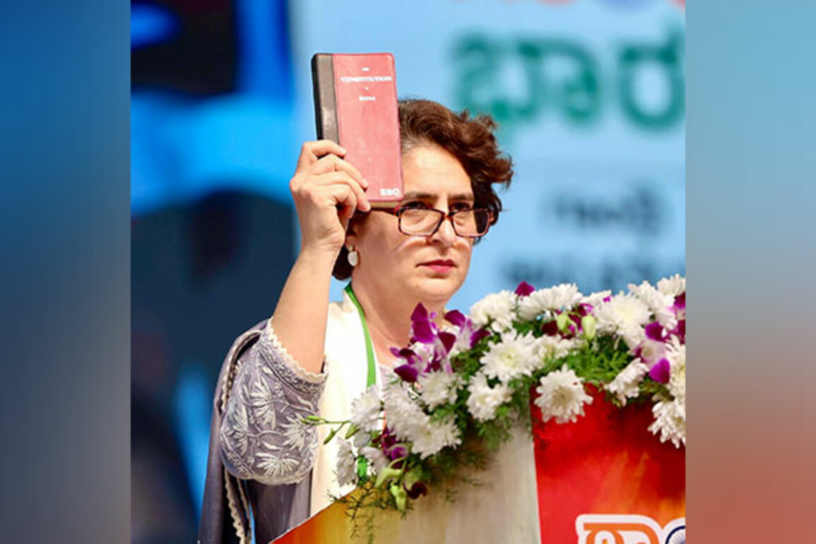 Priyanka Gandhi calls for protection of constitution on Ambedkar's birth anniversary