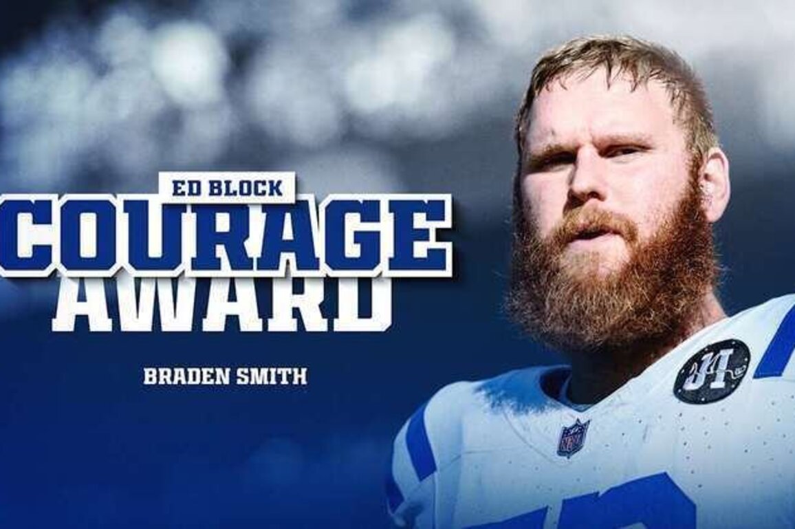 Colts select T Braden Smith as 2025 Ed Block Courage Award recipient