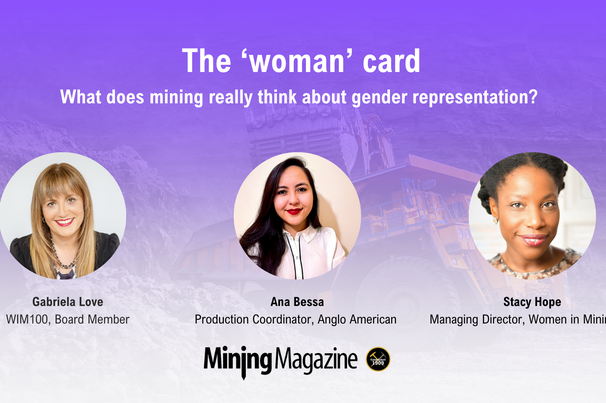 Women still represent only 8-17% of the mining workforce. 