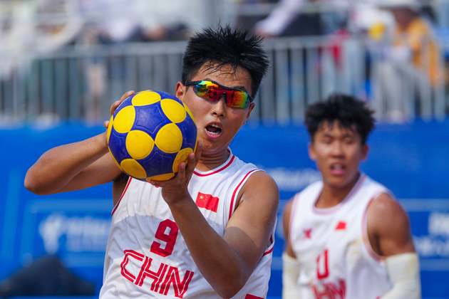 (SP)CHINA-CHENGDU-THE WORLD GAMES 2025-BEACH KORFBALL-MIXED TEAM PRELIMINARY ROUND-CHN VS USA (CN)