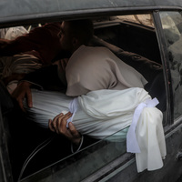 MIDEAST-GAZA CITY-ISRAEL-AIRSTRIKE-MOURNING