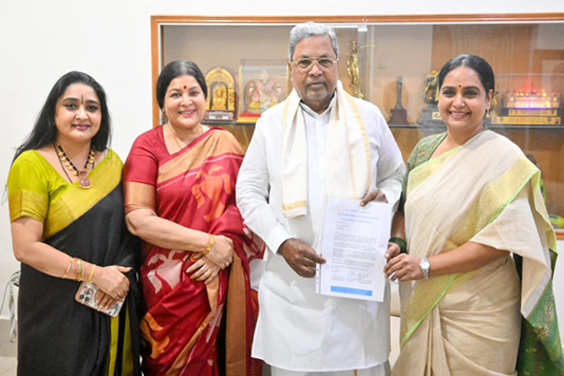 Senior actresses meet CM Siddaramaiah, demand Karnataka Ratna award for late Vishnuvardhan