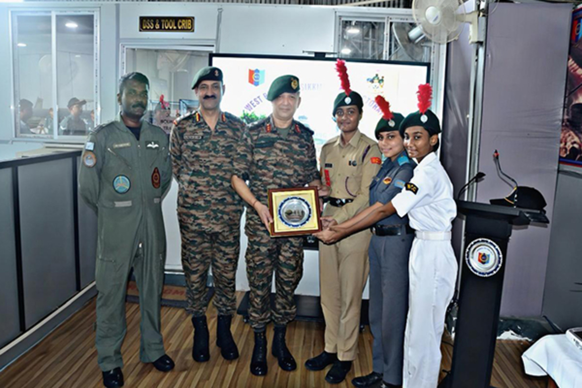 Maj Gen Vivek Tyagi conducts administrative inspection at NCC Air Training Institute in Kolkata