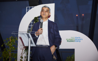 The Mayor of London Sadiq Khan addressed top business leaders at a reception hosted by The Climate Pledge and BusinessGreen