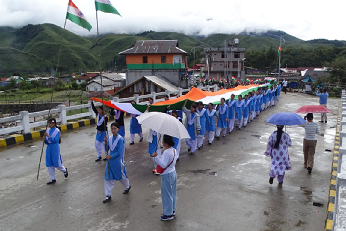 Arunachal: Tricolour soars high in Menchuka as Har Ghar Tiranga rally unites all