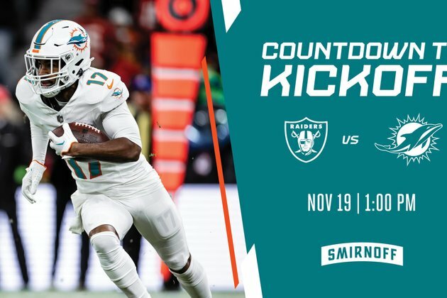 Miami Dolphins vs. Las Vegas Raiders: Countdown to Kickoff