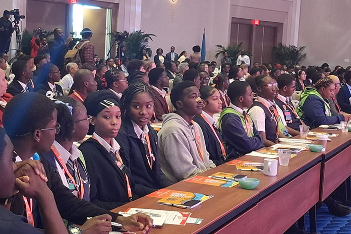 Prime Minister Davis Reminds the Youth that the Regions Biggest Challenge is Not of Its Own Making