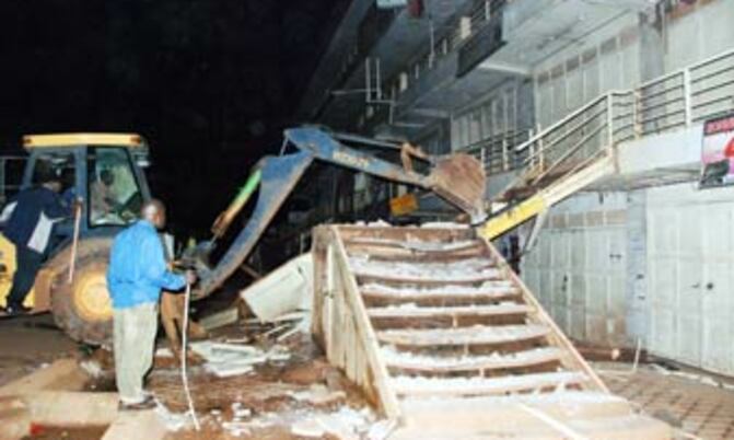 KCCA begins illegal structure demolition in the city KCCA begins illegal structure demolition in the city