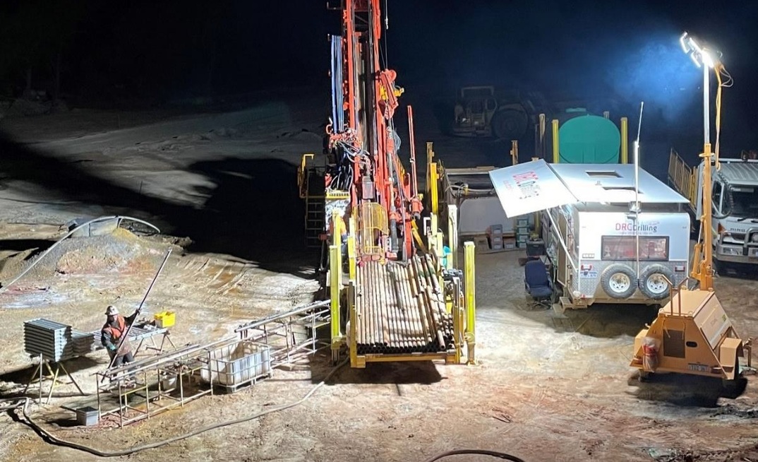 Geotechnical drilling at the upper north lode. Credit: Polymetals.