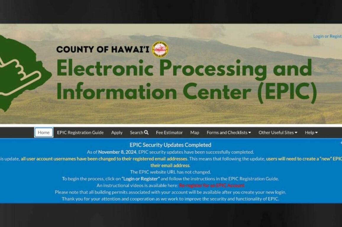 Hawaii County not accepting permit applications May 23-25 due to system update