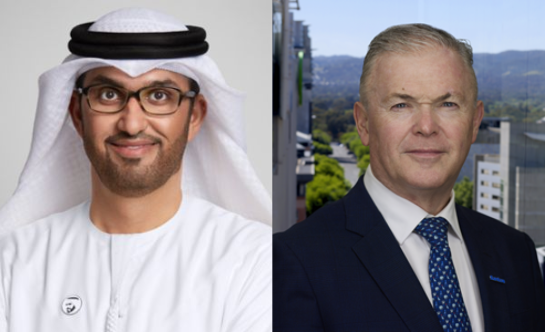 ADNOC's Sultan Al Jaber and Santos' Kevin Gallagher