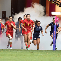 (SP)CHINA-HONG KONG-RUGBY-WORLD SEVENS SERIES 2025-WOMEN-CHN V USA(CN)