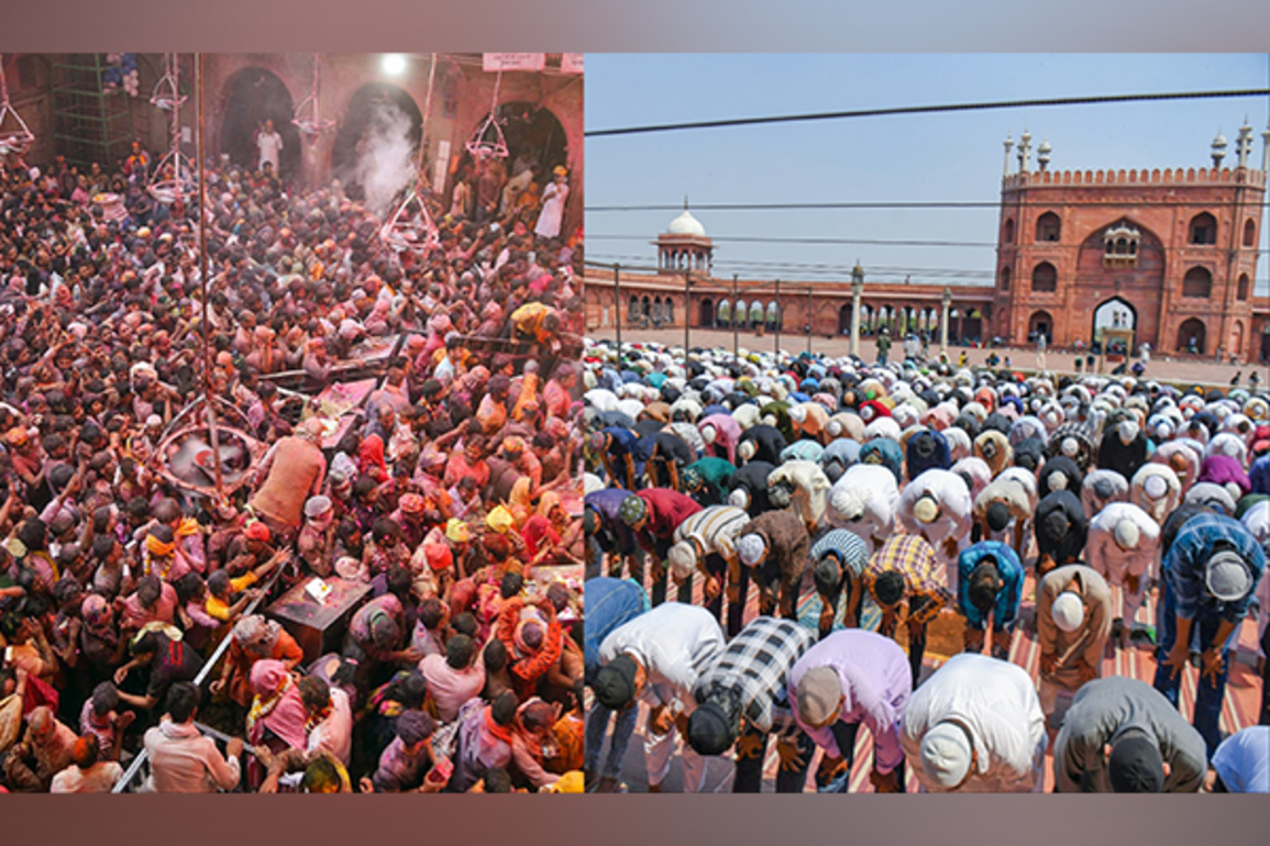 Unity in diversity: Holi, Jumma namaz held in peace across country
