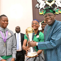 (SP)NIGERIA-ABUJA-FOOTBALL-WOMEN'S AFRICA CUP OF NATIONS-PRESIDENTIAL RECEPTION