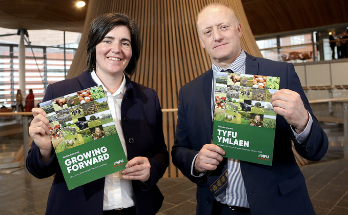 NFU Cymru president Abi Reader and deputy president Paul Williams are urging politicians to listen to farmers