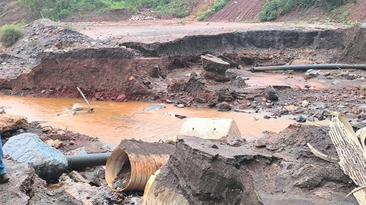 Dique da Vale que transbordou em Congonhas