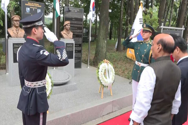 Rajnath Singh pays tribute to Indian Korean War veterans at Imjingak Peace Park