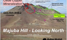  Bam Bam Resources has reported the completion of the second core hole of the 2020 Phase 1 drilling programme at its Majuba Hill Property