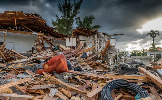 A house destroyed by a hurricane in Florida | Credit: iStock