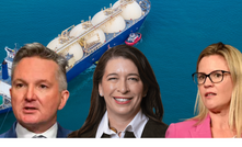 Labor unveils long-awaited gas reservation policy days before Christmas. Pictured: Energy Minister Chris Bowen, Coalition resources shadow minister Susan McDonald and Australian Energy Producers CEO Samantha McCulloch.