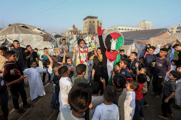 MIDEAST-GAZA CITY-EID AL-ADHA-DISPLACED CHILDREN