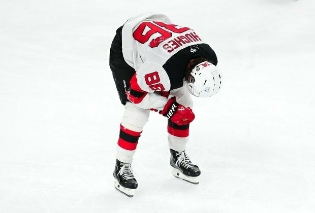 Devils holding breath on star Jack Hughes' injury