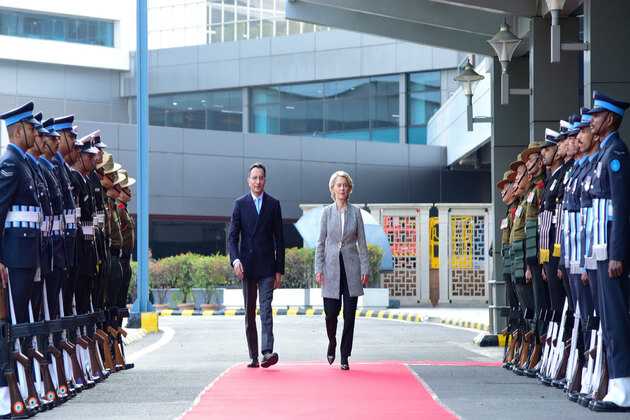 European Commission chief Ursula von der Leyen arrives in India