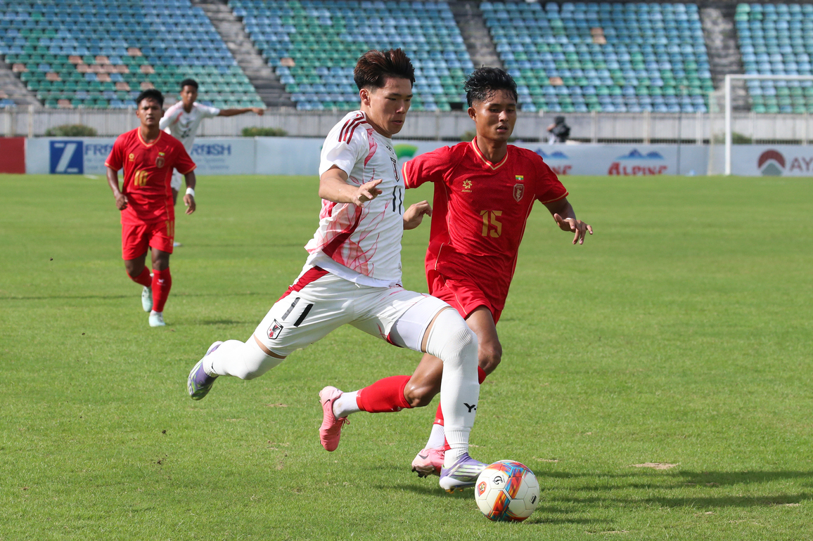 (SP)MYANMAR-YANGON-FOOTBALL-AFC U23 ASIAN CUP-QUALIFIERS-MYANMAR VS JAPAN