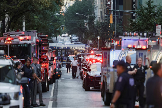 US: Gunman dead after shooting police officer, two civilians in midtown Manhattan, says NYPD