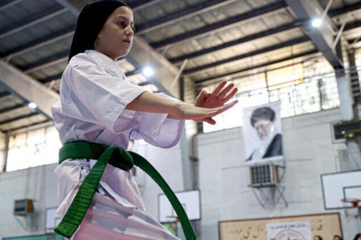 Iranian girls kick down social barriers with karate
