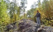  An outcrop at Dynasty Gold’s Thundercloud project in Ontario