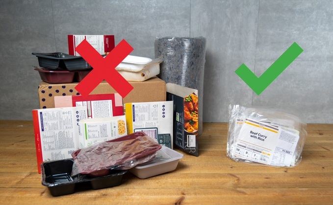 'Zero packaging ready meals': New range reduces waste to plastic film lid