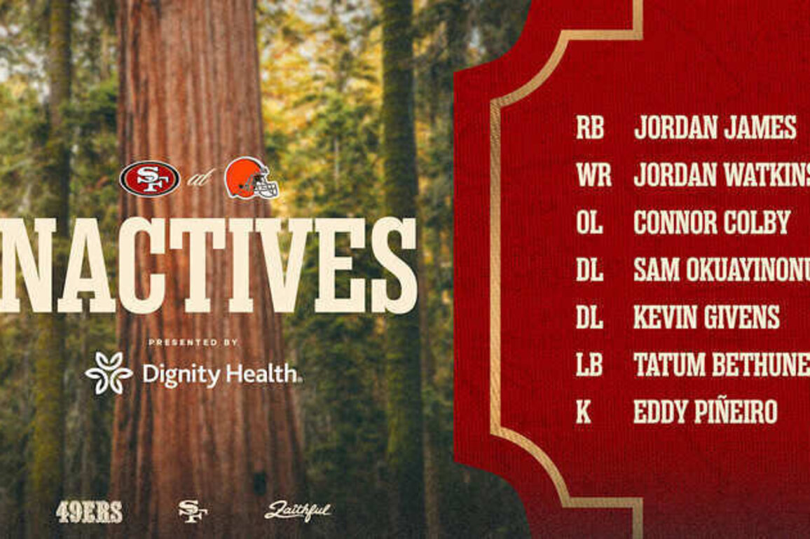 Okuayinonu, Colby OUT vs. Browns; Inactives for Week 13 #SFvsCLE
