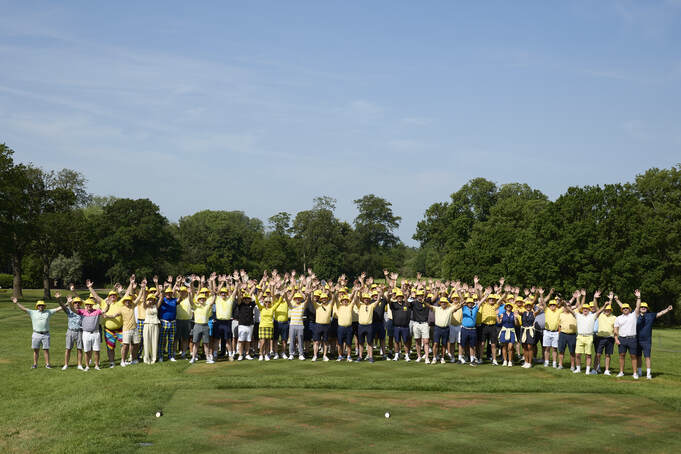 The participants at the golf day
