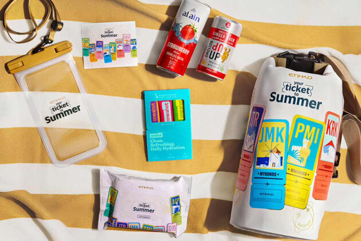 Etihad launches limited-edition Summer Essentials Kit onboard