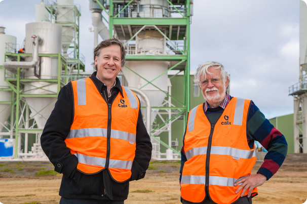 Calix CEO Phil Hodgson (left) and chief scientist Mark Sceats.