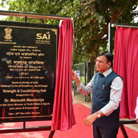 Mansukh Mandaviya inaugurates integrated sports infrastructure facilities at SAI NCoE Gandhinagar