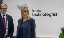 Ionic Technologies’ director of operations, Thomas Kelly, with Minister of State Sarah Jones at Ionic’s Belfast demonstration plant