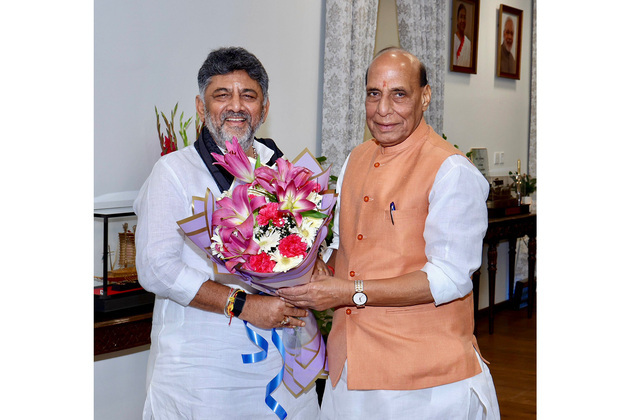 "Restrictions being imposed hampering development in areas around airport": DK Shivakumar tells Rajnath Singh