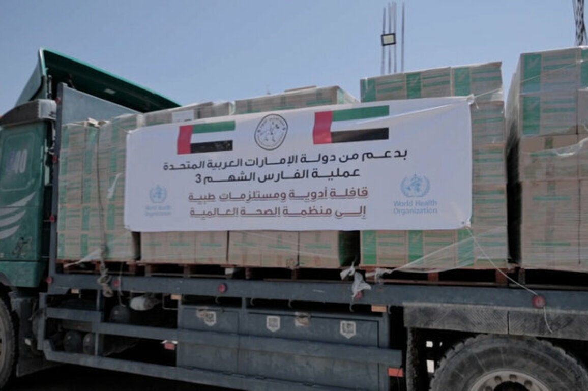 UAE delivers 65 tonnes of medical supplies to Gaza in cooperation with WHO