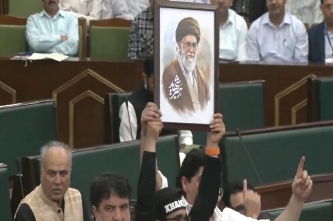 J-K: National Conference MLAs protest in assembly, express solidarity with Iran over killing of Ayatollah Ali Khamenei