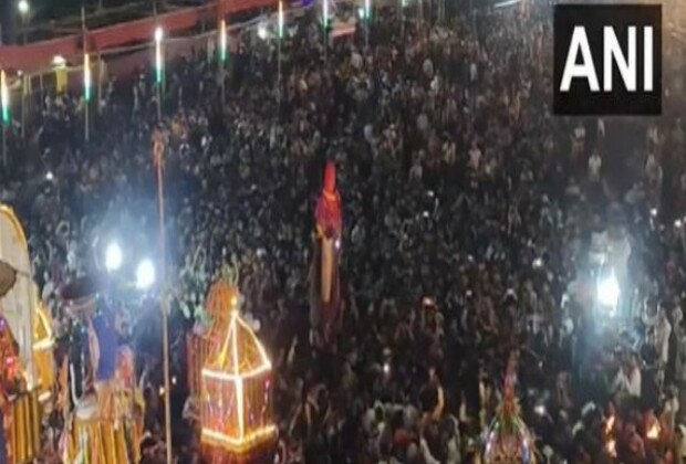 People take part in Panchu Dola festival in Odisha's Banapur